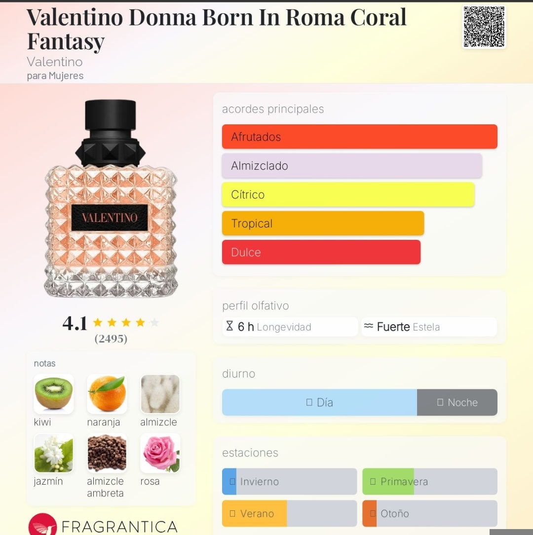 VALENTINO DONNA BORN IN ROMA CORAL FANTASY
